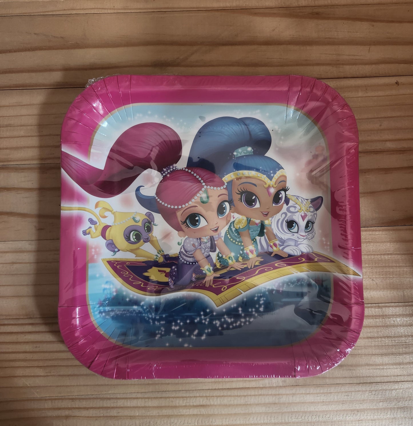 Shimmer & Shine Dinner Plates Square Pack of 8