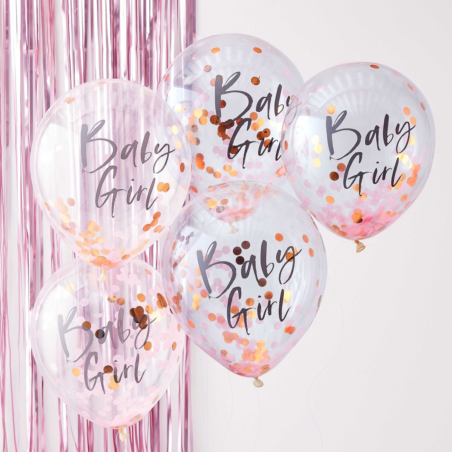 Baby Girl Pink Baby Shower Balloons Pack of 5