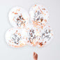 Rose Gold Oh Baby! Shower Confetti Balloons Pack of 5