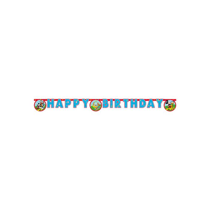 Mickey Mouse Paper Happy Birthday Banner