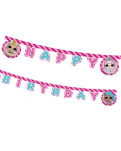 LOL Dolls Paper Happy Birthday Banner