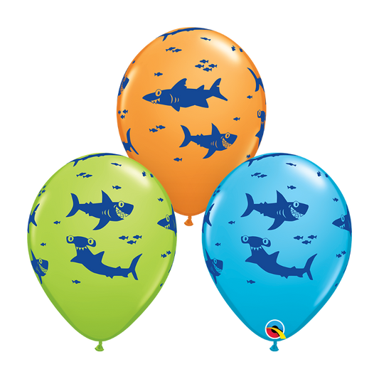 Sharks Assorted Latex Balloons Pack of 50