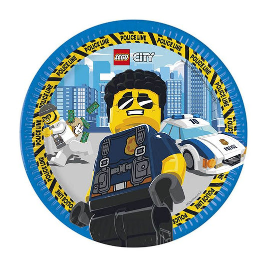 Lego City Paper Plates Pack of 8