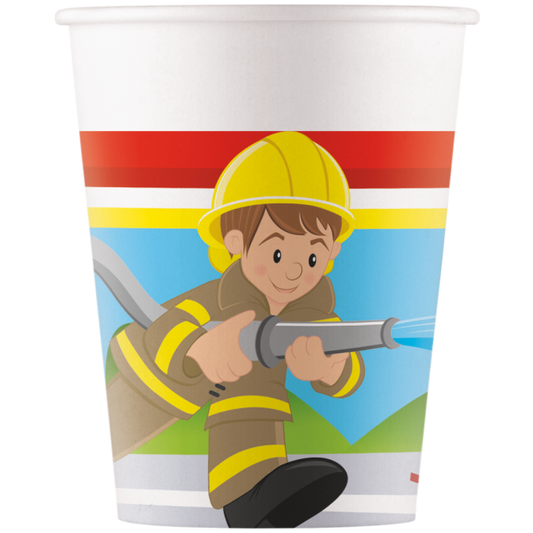 Firefighter Paper Cups Pack of 8