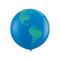 Earth Globe Latex Balloon Pack of 2