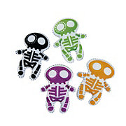 Bright Stuffed Mini Skelton Favors Pack of 4