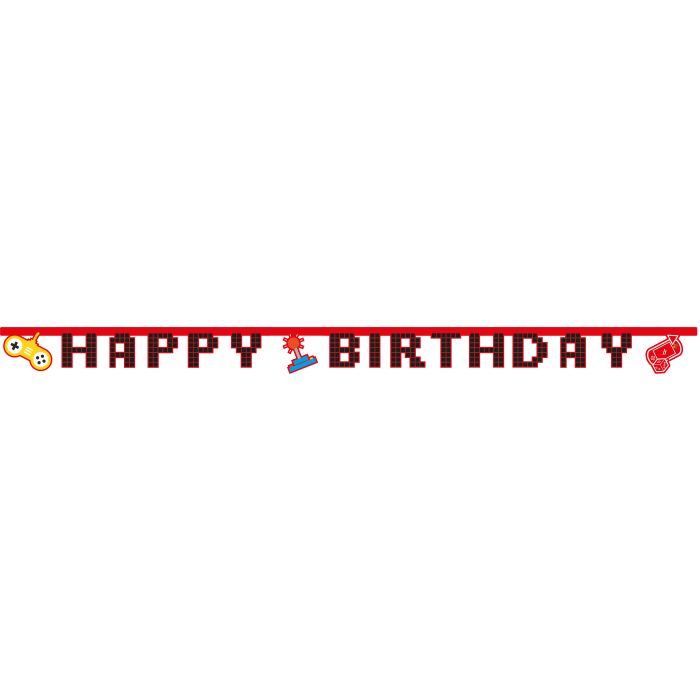 Gaming Party Happy Birthday Banner