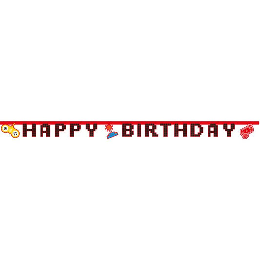 Gaming Party Happy Birthday Banner