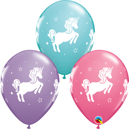 Whimsical Unicorn Assorted Latex Balloons Pack of 10