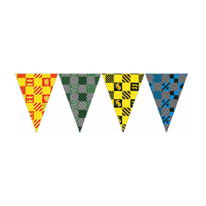 Harry Potter Hogwarts Houses Paper Flag Banner