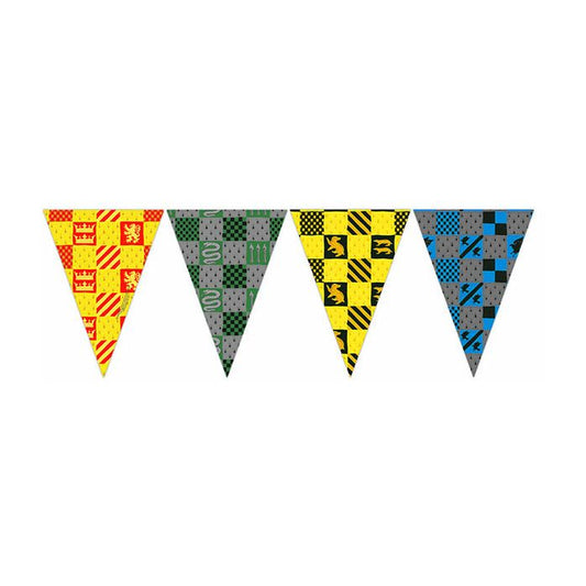 Harry Potter Hogwarts Houses Paper Flag Banner