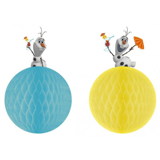 Olaf Summer Paper Honeycomb Decorations Pack of 2