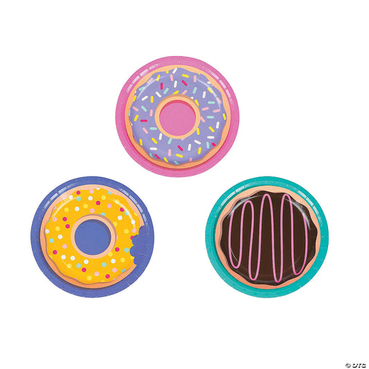 Donut Party Paper Dessert Plates Pack of 8