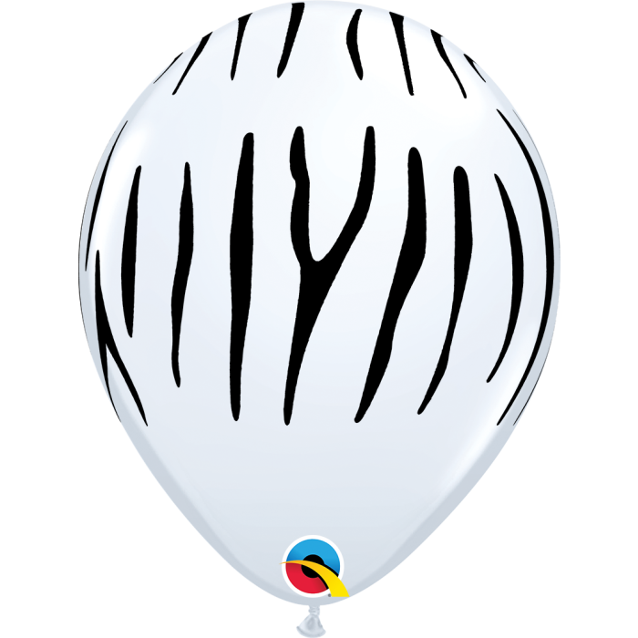 Zebra Print Latex Balloons Pack of 10