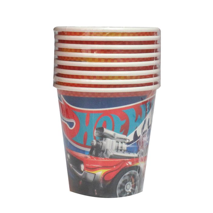 Hot Wheels Paper Cups Pack of 8