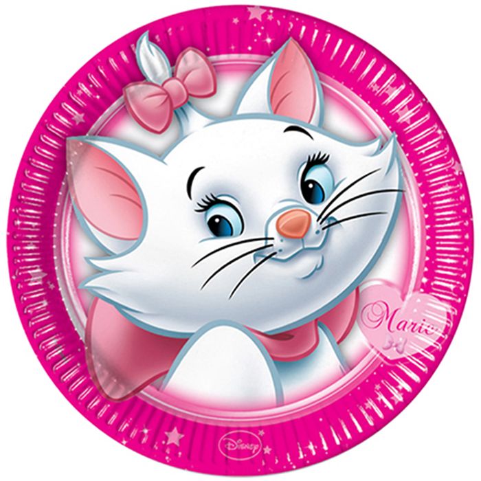 Marie Aristocats Paper Plates Pack of 8