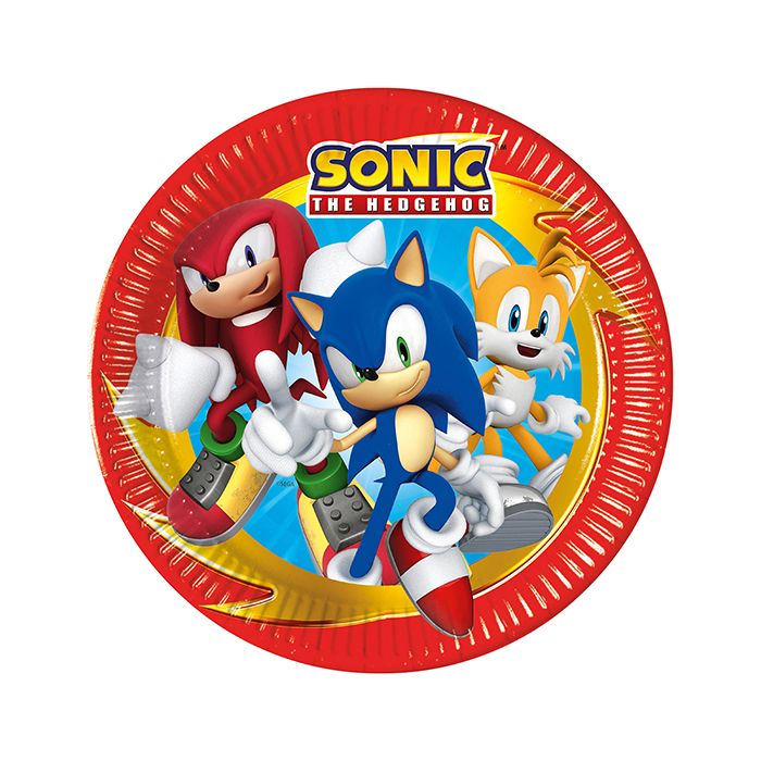 Sonic The Hedgehog Paper Plates Pack of 8