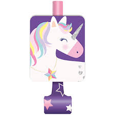 Whimsical Unicorn Paper Blow Outs Pack of 8