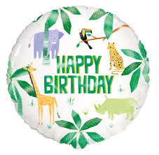 Animal Safari 45cm Foil Balloon