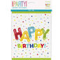 Happy Birthday Balloon Plastic Loot Bags Pack of 8