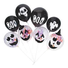 Basic Boo Confetti Balloon Kit Pack of 8