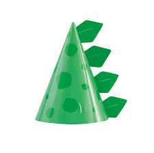 Blue & Green Dinosaur Party Hats Pack of 8