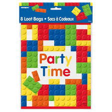 Building Blocks Plastic Lootbags Pack of 8