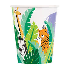 Animal Safari Paper Cups Pack of 8