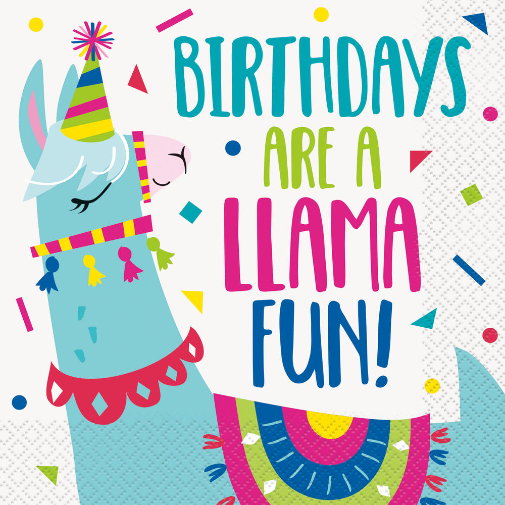 Llama Fun Lunch Napkins Pack of 16