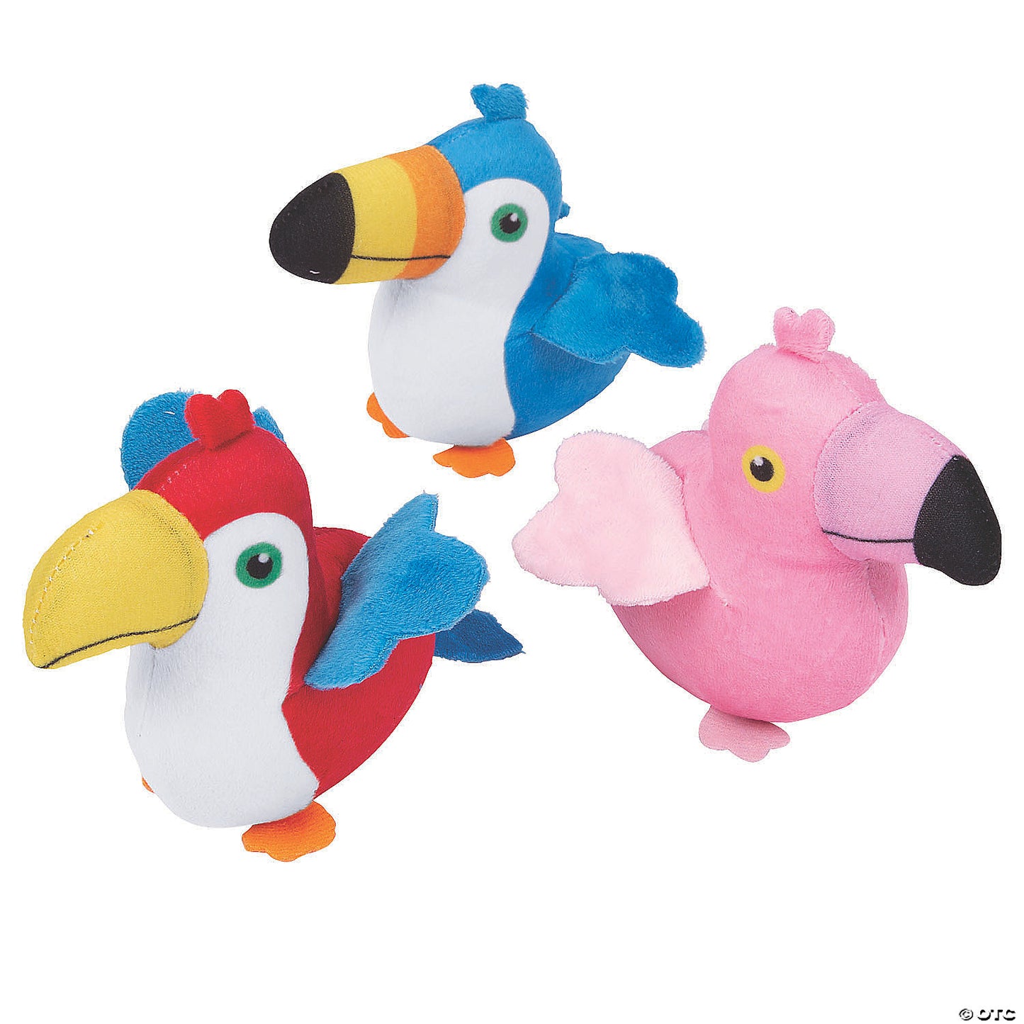 Luau Tropical Mini Stuffed Birds Pack of 3