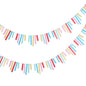 Multicoloured card Fringe Bunting