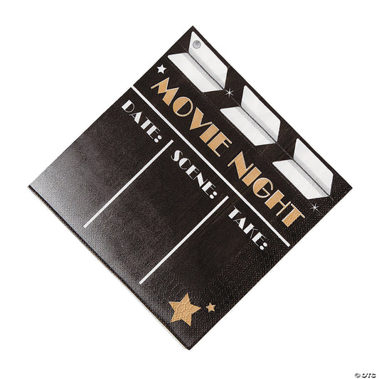 Movie Night Clapboard Luncheon Napkins Pack of 16