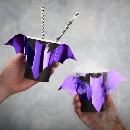 Let Get Batty Paper Foil Cups Pack of 8