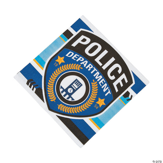 Police Party Luncheon Napkins Pack of 16