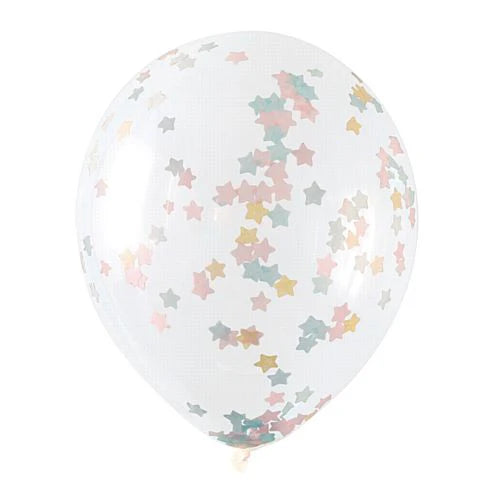 Twinkle Twinkle Star Confetti Balloons Pack of 5